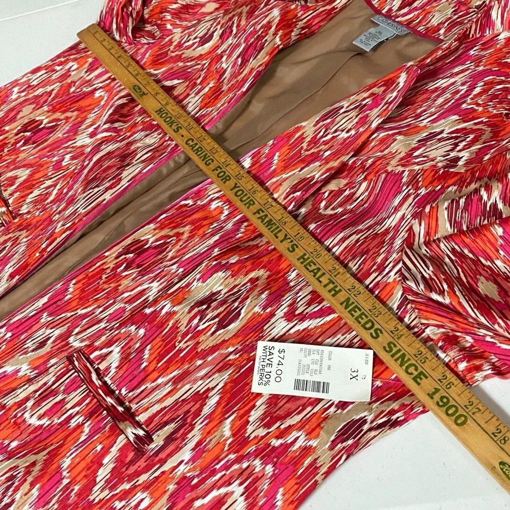 Maggie Barnes for Catherines Open Blazers Women Plus Sz 3x‎ Abstract Print
